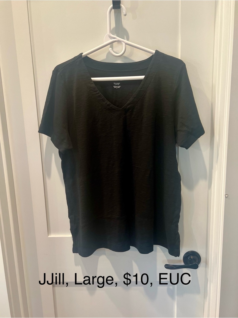 J. Jill Women’s Classic V-Neck Tee in Black